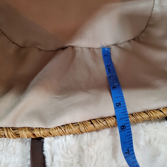 SOPHIE ANDERSON STRAW PURSE HANDBAG BLACK TAN BROWN LEATHER 2 STRAPS NWOT MEDIUM - Picture 12 of 14